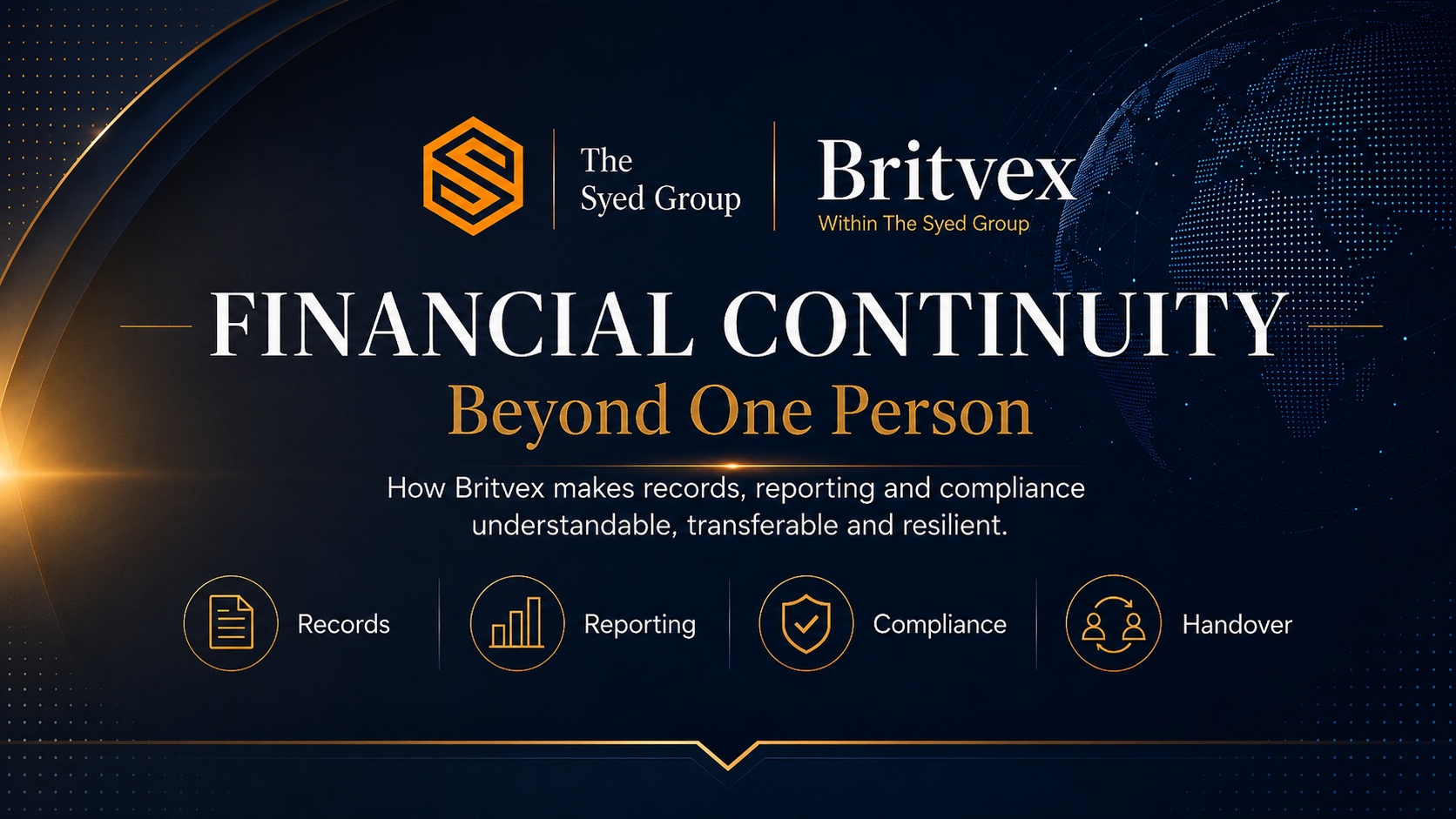 Financial Knowledge Beyond One Person: How Britvex Makes Business Records Transferable and Understandable — corporate institutional featured image for Britvex and The Syed Group